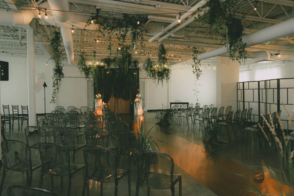 Wedding Ceremony setup at The Brownstone Wedding Venue